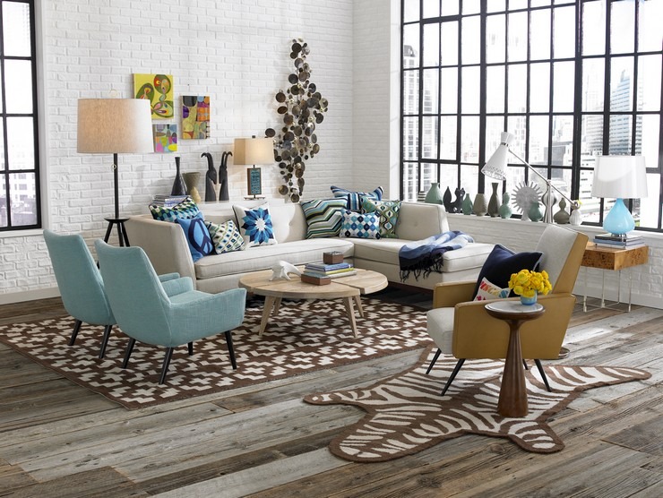 J. Adler Plays with colours to create a fresh Living Room Atmosphere