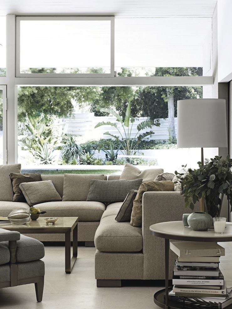 Living room styled by Barbara Barry - featuring the Social Scene Sectional