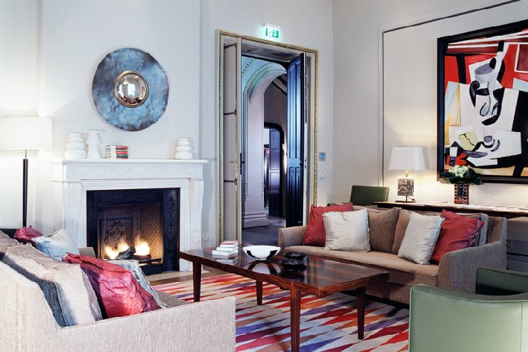 The Villa Kennedy, Frankfurt Hotel Seating Area by Martin Brudnizki Design Studio