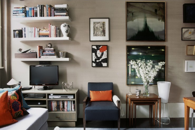 Parson's Green, London Residential Living Area by Martin Brudnizki Design Studio