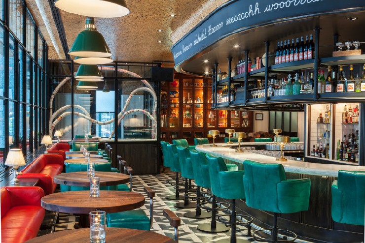 Drake One Fifty, Toronto The bar and aeclectic furnishings by Martin Brudnizki Design Studio