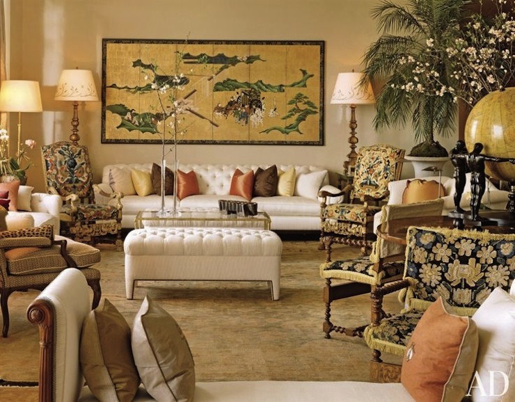 TRADITIONAL LIVING ROOM BY ROBERT COUTURIER