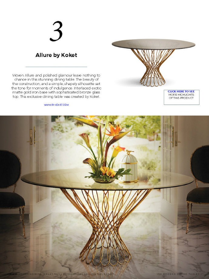[Free eBook] 60 Modern Dining Tables Ideas to inspire you➤ Discover the season's newest designs and inspirations. Visit us at www.bestinteriordesigners.eu #bestinteriordesigners #topinteriordesigners #bestdesignprojects @BestID