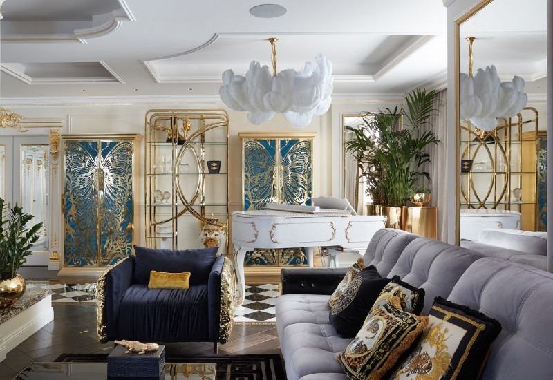 Take a Look at This Goldlusted Russian Apartment by Tatyana Myronova