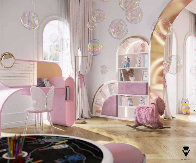 Girls Luxury Bedroom: A We Wnętrzu and Circu Dreamy Creation