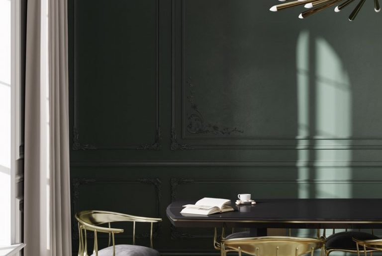 Lustful Modern Classic House in Toronto: dark modern classic dining room