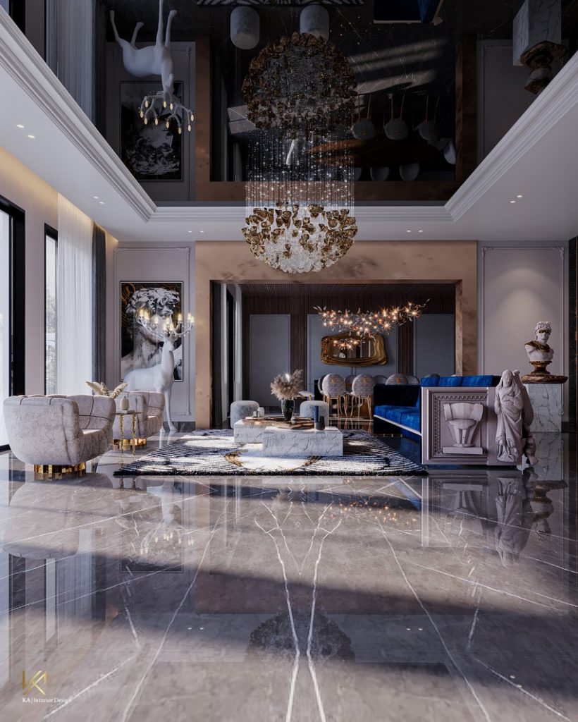 Exuberant And Artsy Living Room By KA Interior Design