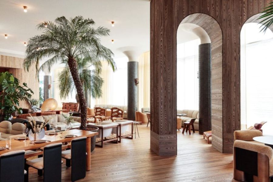 Hotel Interior Design Santa Monica Proper Kelly Wreastler Califormia dining area