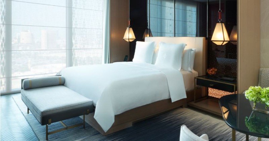 Yabu Pushelberg 5 star hotel in kuwait bedroom