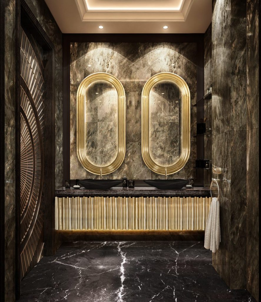 Bedroom & Bathroom: On-Suite Inspirations golden bathroom by Maison Valentina