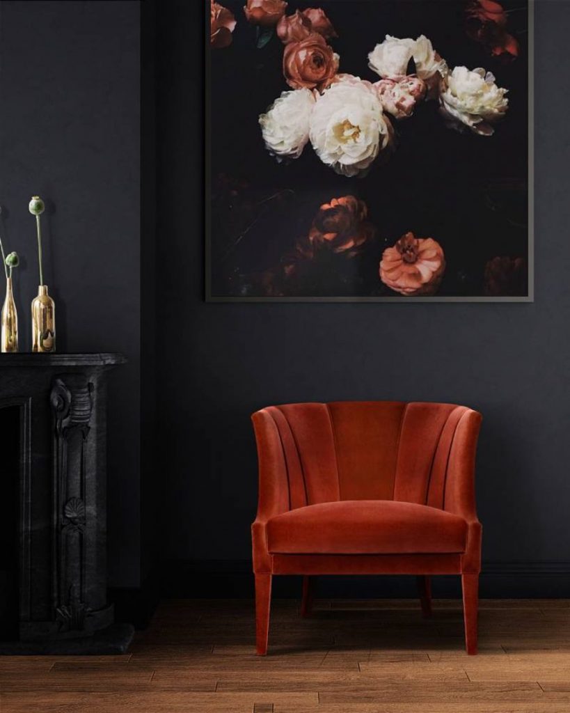 Red Velvet Upholstery: Living Room Design Ideas