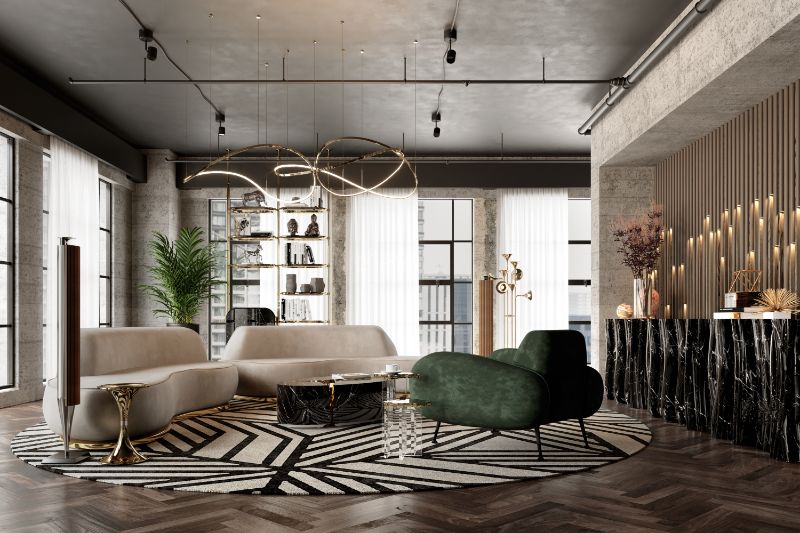 Industrial Open Space Loft: The Living Room