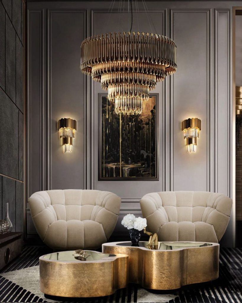 Opulent Gold Living Room