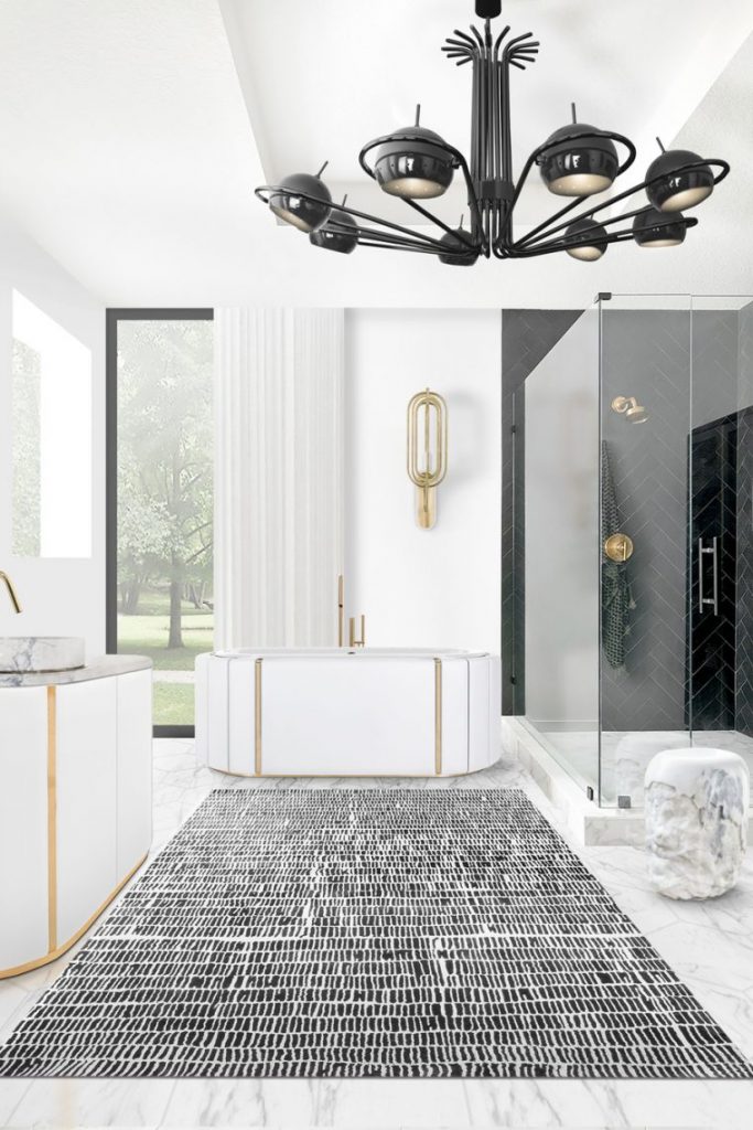 white and chic bathroom