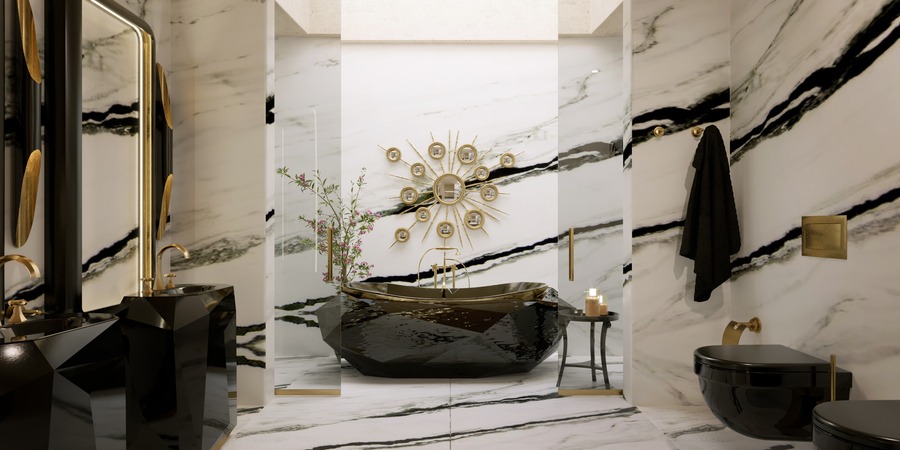 gloss black varnish diamond shape bathtub
