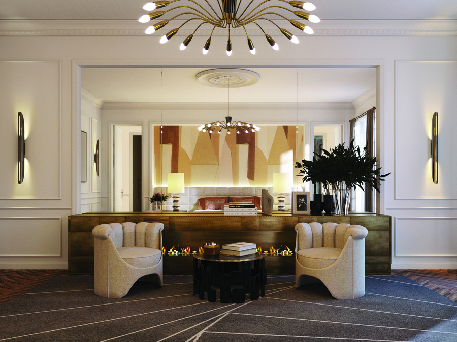 parisian bedroom large chandelier