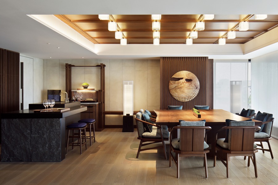 Kitchen and dining room designed by Andre Fu