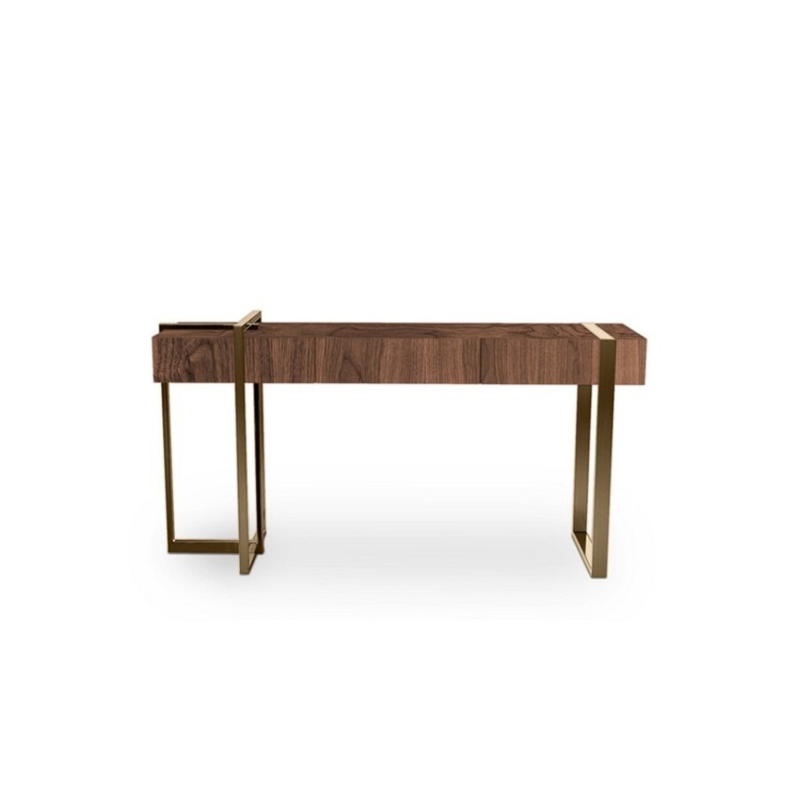 brown wood console luxury