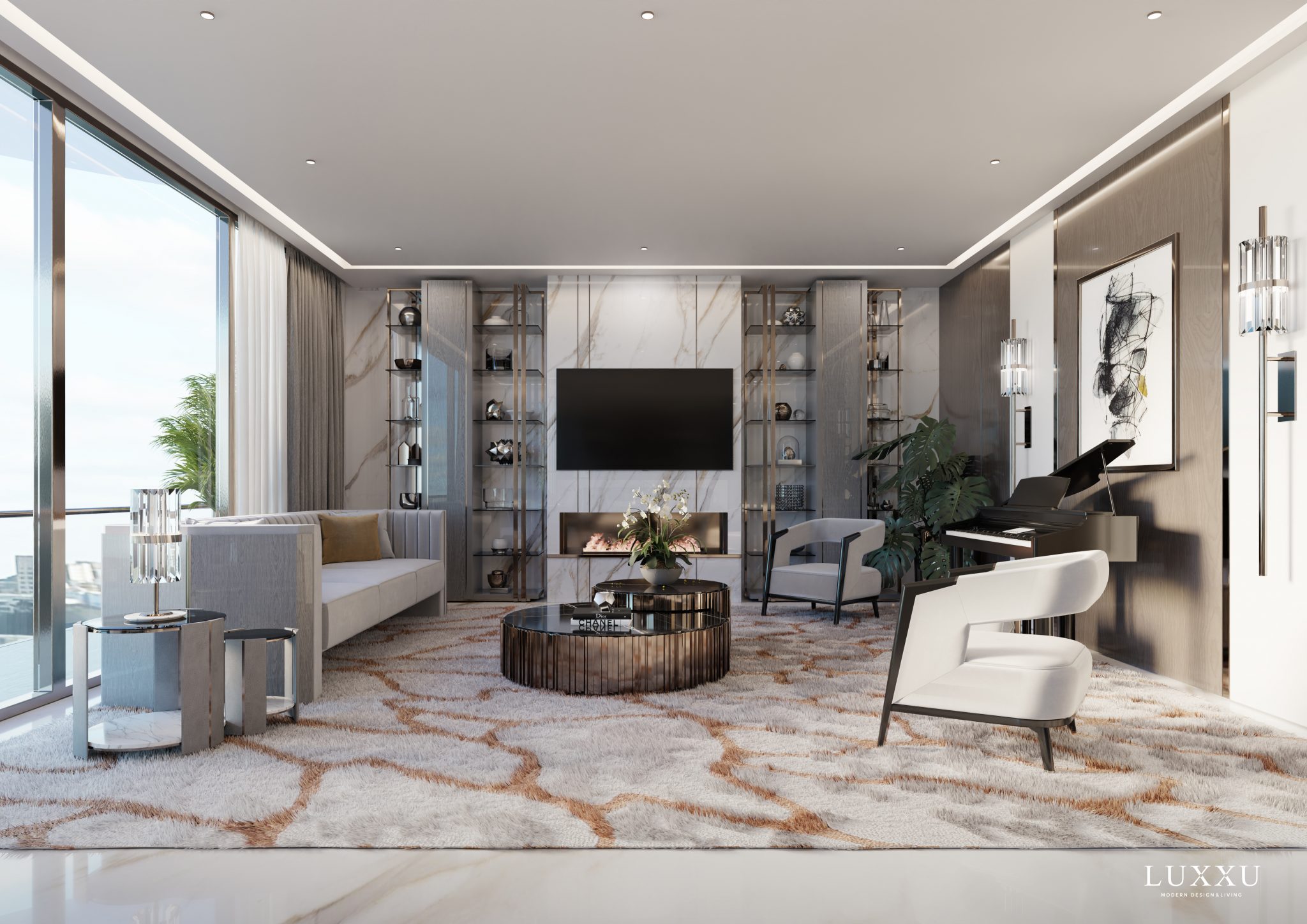 sofa living room Opulent Hospitality Design – A Luxurious Sydney Hotel Décor By Luxxu