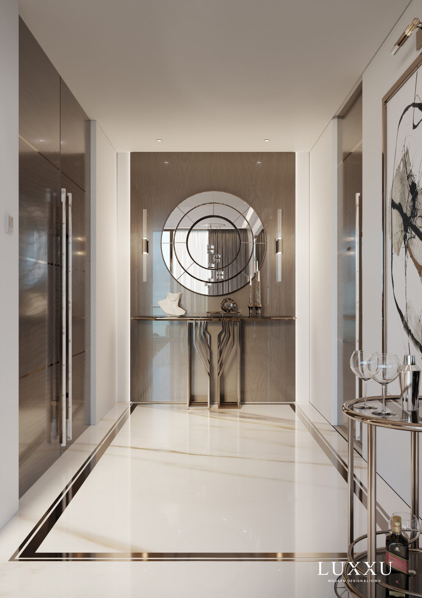 hallway Opulent Hospitality Design – A Luxurious Sydney Hotel Décor By Luxxu