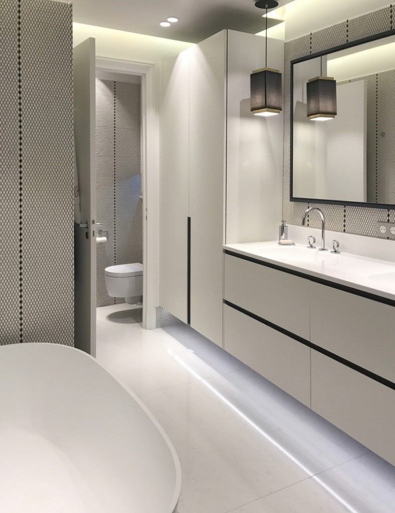 white bathroom borella art design