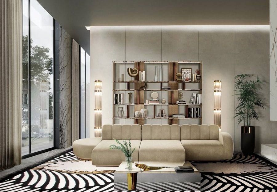 Living Room Featuring Carrera Bokcase Patagonia Collection