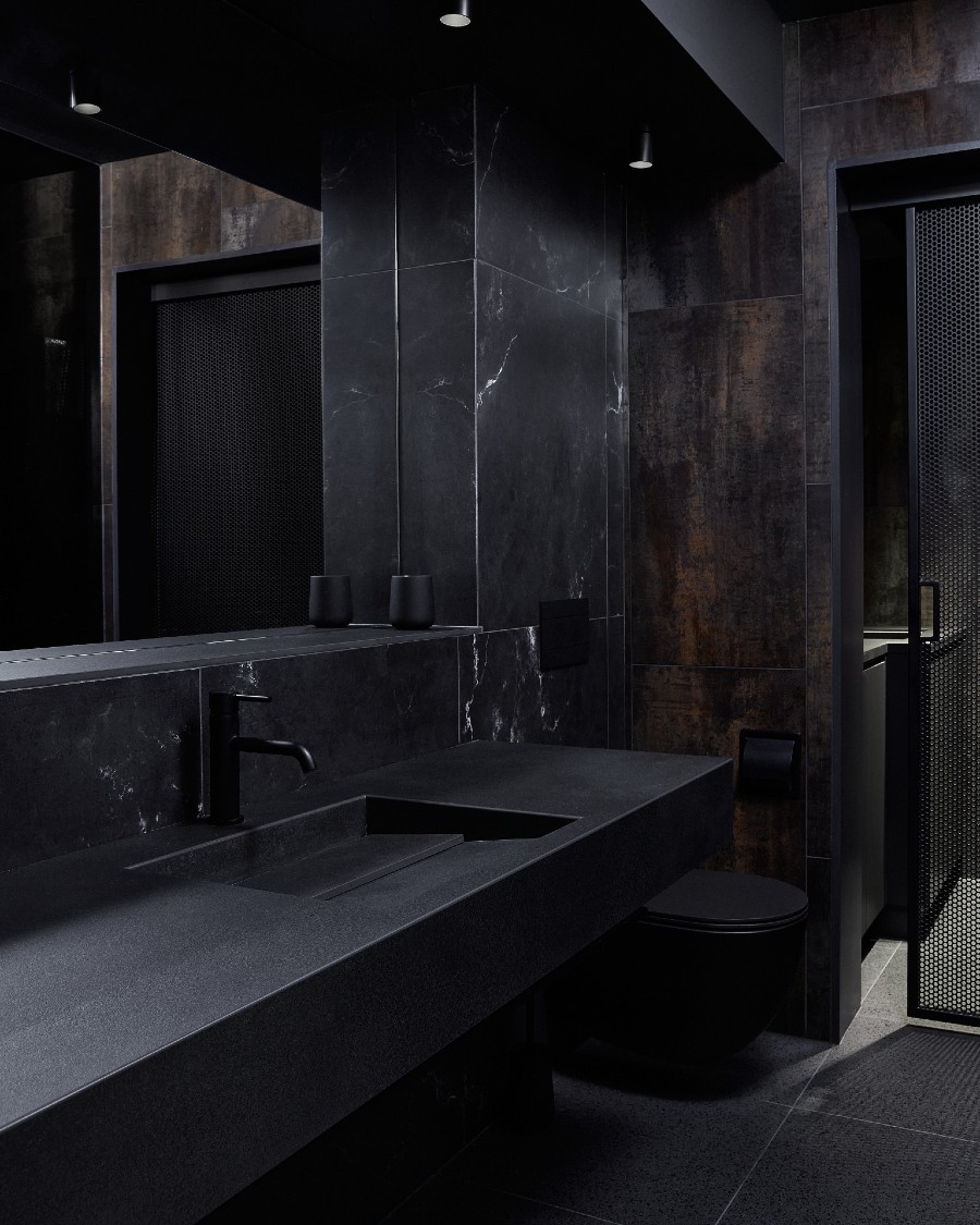 Black Bathroom By Kirsten Marshall Palmerston