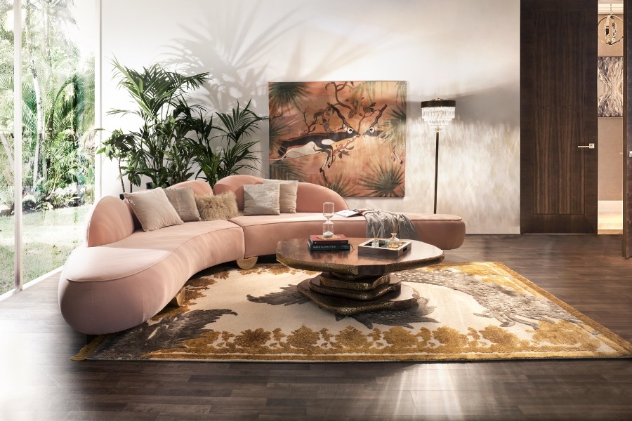 Pink Sofa Lving Room