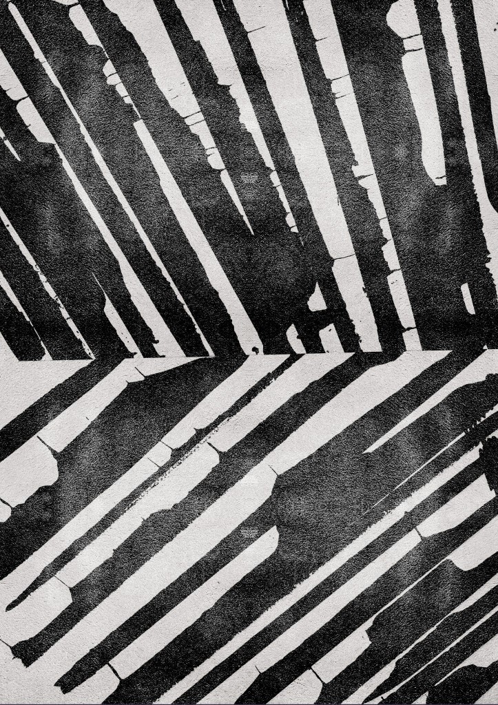 Palm Rug Black And White