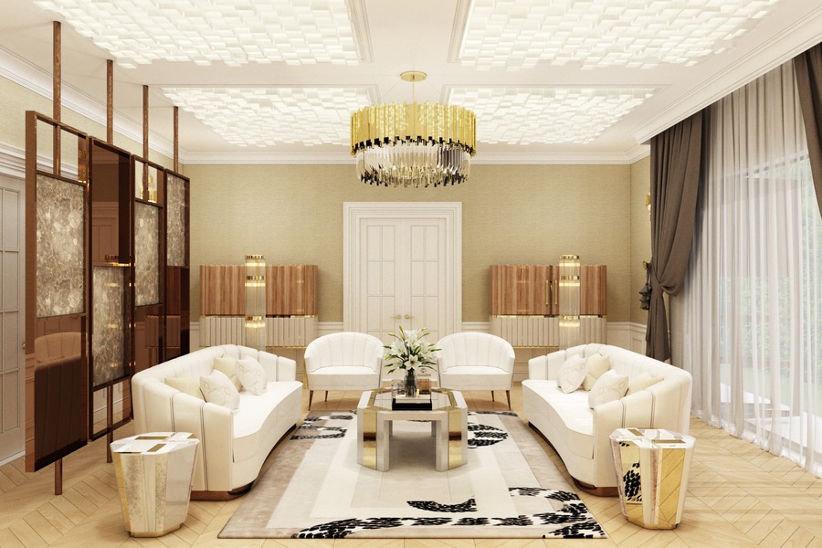 white sofa living room