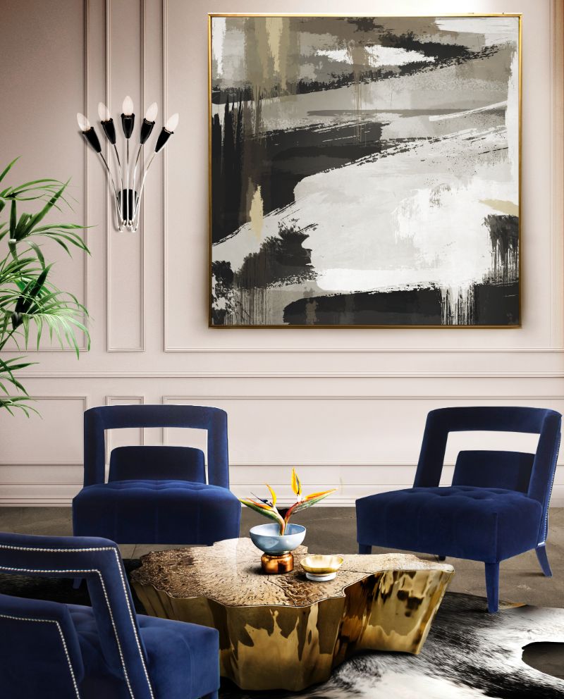 blue velvet armchairs living room