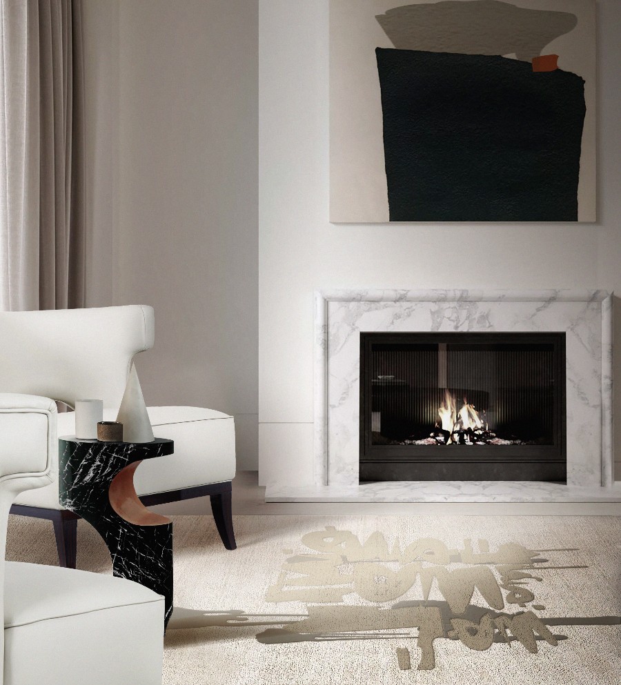 White Serene Living Room Design