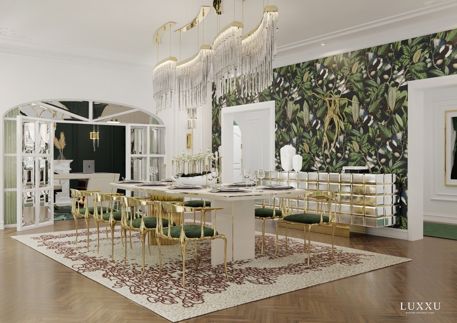 parisian styled dining room