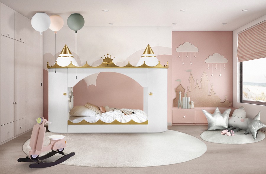 princess castle girls bedroom