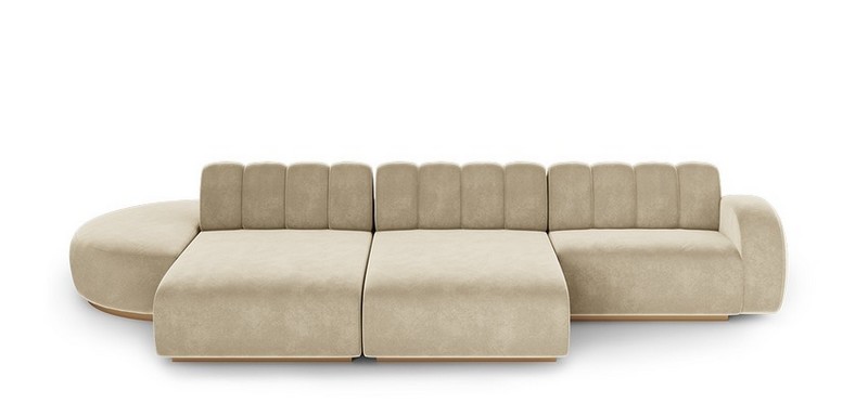 modular sofa in light tones in macau pearl
