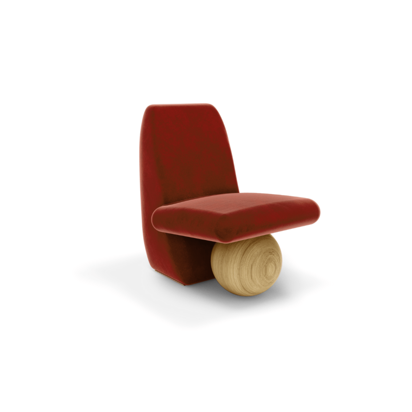wooden ball chair round covet collection