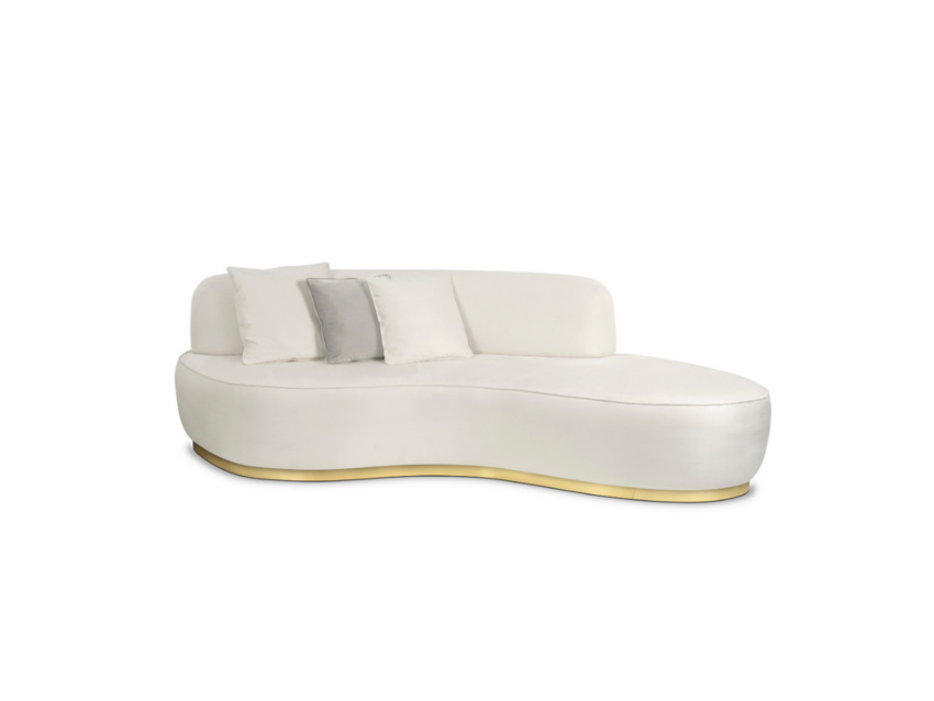white velvet sofa