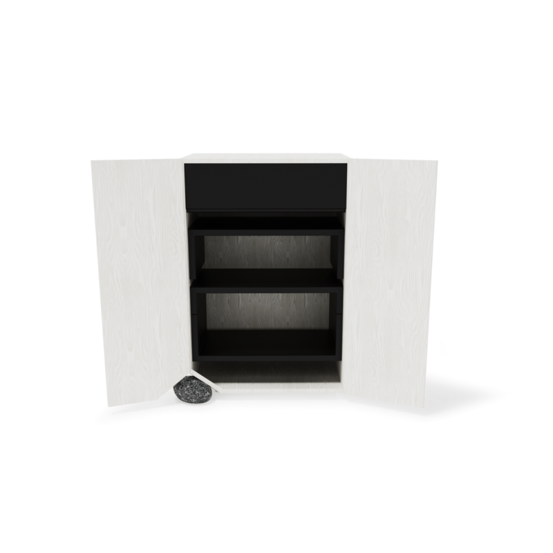 modular white cabinets