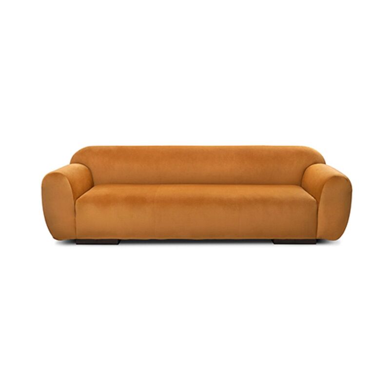 luxurious orange sofa