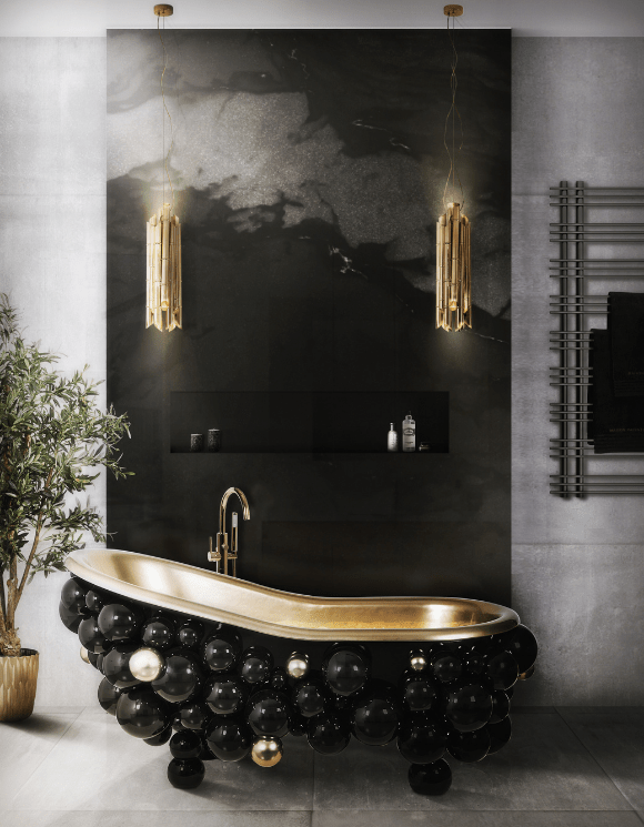 dark toned bathtub