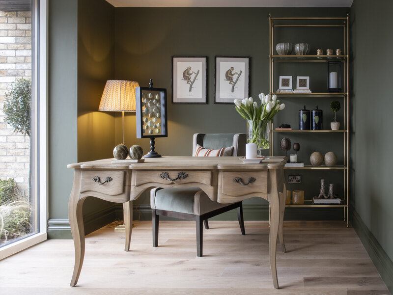 brown toned office
