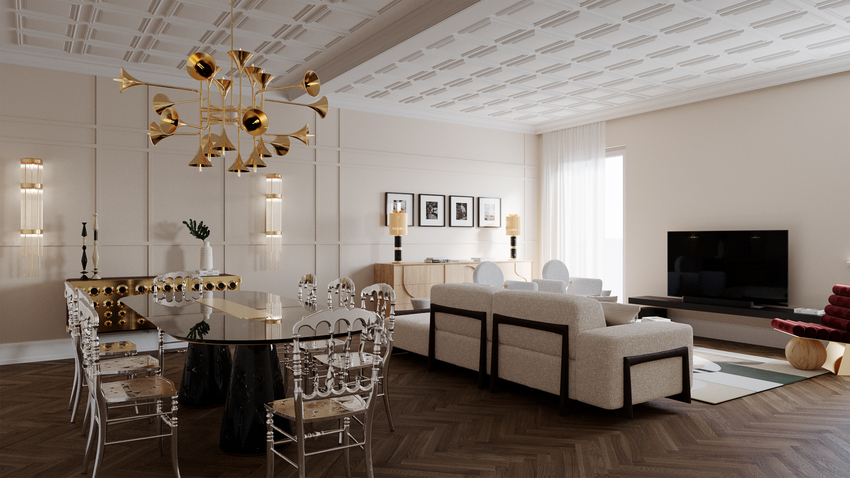Vibrant Luxury Modern Living Space