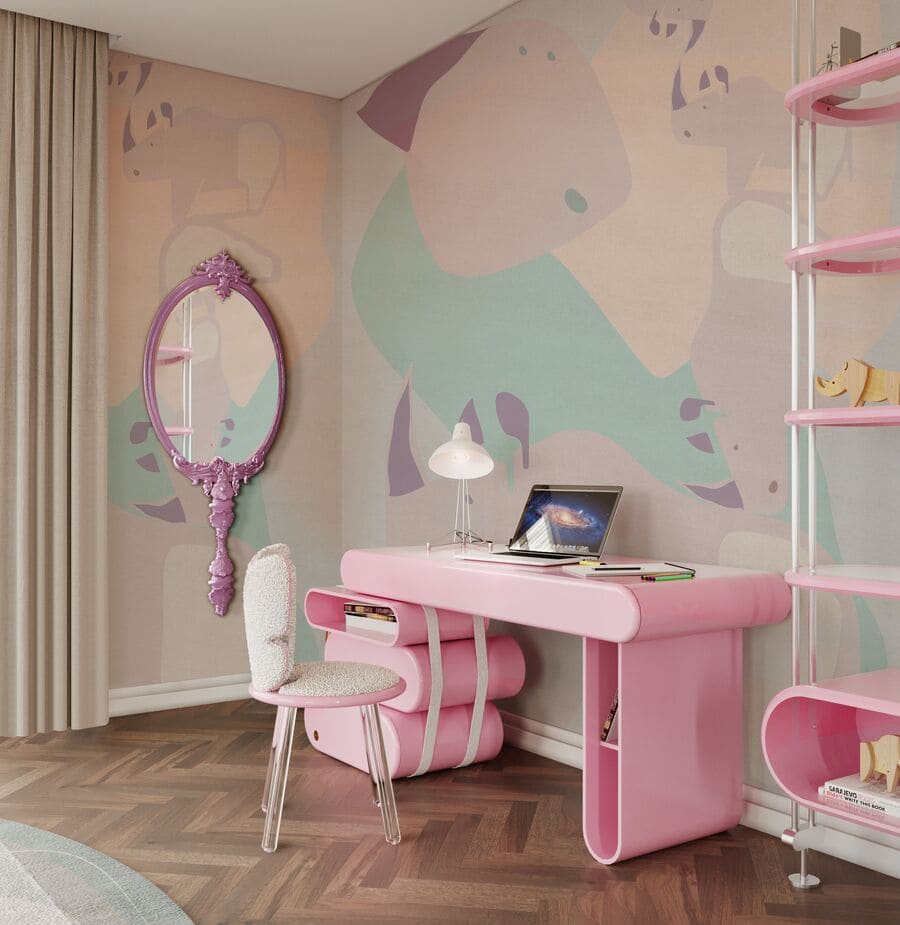 Chameleon Pink Mirror Be Inspired By This Modern Kids' Wall Mirror